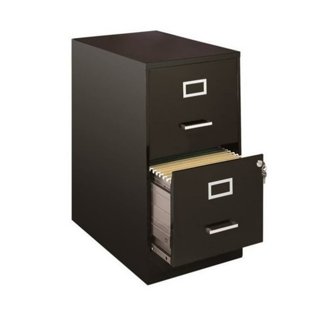 Scranton & Co 2 Drawer Lateral File Cabinet in Black Scranton & Co 2 Drawer Lateral File Cabinet in Black
